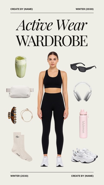 sports bra, leggings, workout set, activewear outfit, training clothes, gift guide, minimalist, calm, trustworthy, neutral